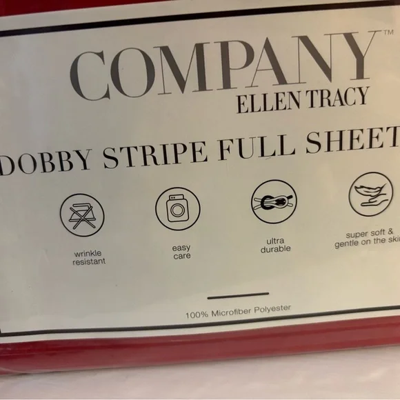 Ellen Tracy Crimson Sheet Set - Picture 4 of 6